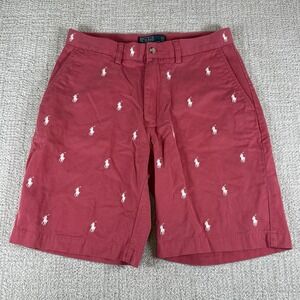Polo Ralph Lauren Men's 30 Prospect Short 9" Red Pony AOP Chino Shorts
